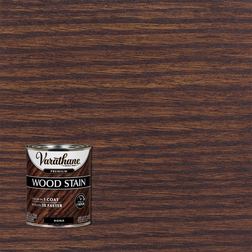 Varathane 1 qt. Kona Premium Fast Dry Interior Wood Stain-266161 - The Home Depot | The Home Depot