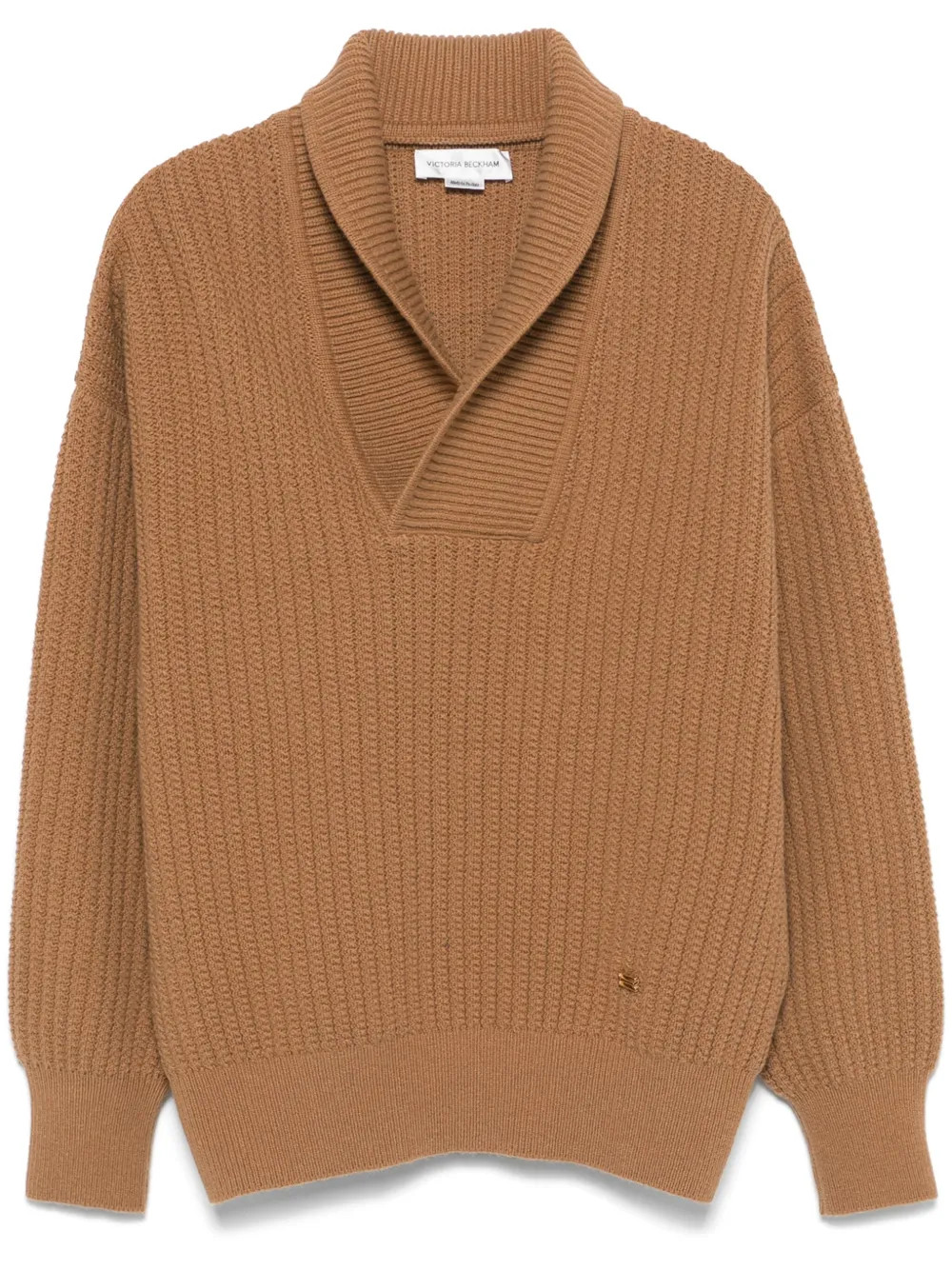 Victoria Beckham split-neck Sweater  | Brown | FARFETCH AU | Farfetch Global