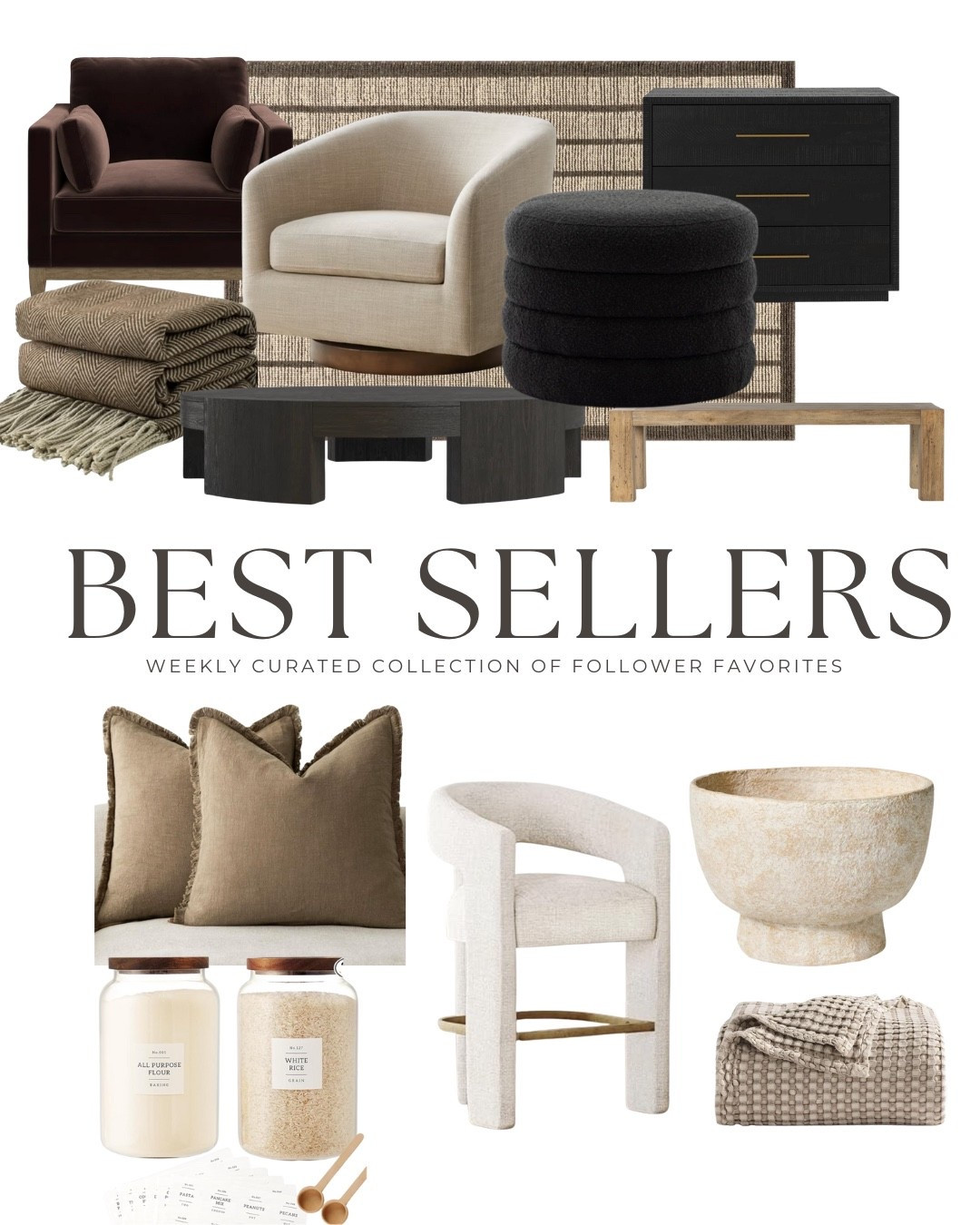 Your favorites this week 🤎 
A cozy, neutral mix of furniture, textiles, and home accents you’ve been loving all linked for easy shopping.

#LTKHome #NeutralHomeDecor #BestSellers #ModernHomeStyle #HomeDecorFavorites #CozyHomeVibes #InteriorDesignInspo #LTKBestSellers #NeutralLivingRoom #HomeStylingIdeas

#LTKU #LTKSeasonal #LTKHome