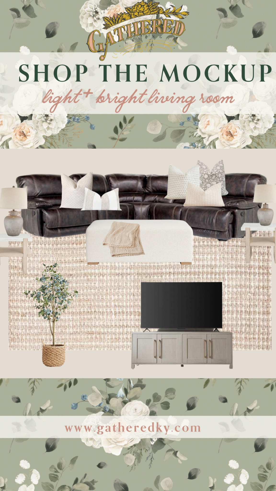 SHOP THE MOCK-UP: Light & Bright Living Room

#LTKhome