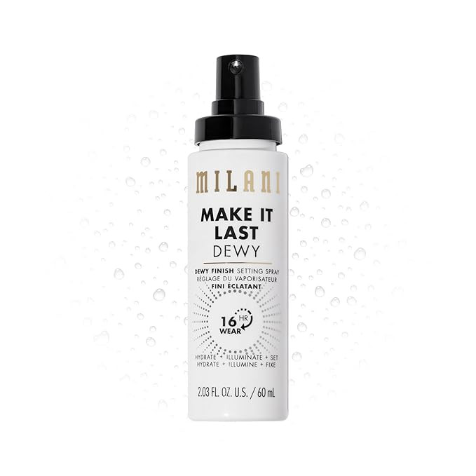 Milani Setting Spray + Primer, Make It Last Dewy - Dewy Finish Moisturizing Formula for Glow on t... | Amazon (US)