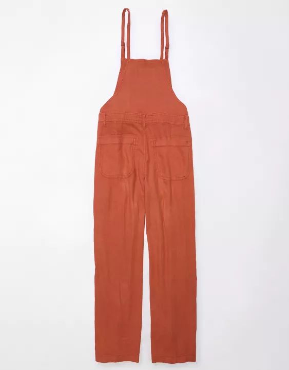 AE Dreamy Drape Stretch Linen-Blend Overall | American Eagle Outfitters (US & CA)