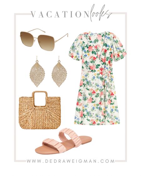 Vacation outfit idea! Loving this floral dress paired with these pink sandals. 

#vacationoutfits #dress #sandals #resortwear

#LTKunder50 #LTKFind #LTKtravel