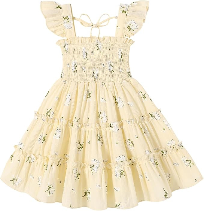 YOUNGER TREE Toddler Girl Dress Kids Sleeveless Ruffle Dresses for Girls Summer Outfits Beach Sun... | Amazon (US)