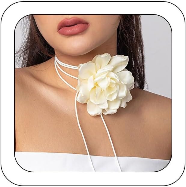 Bethynas Leather Gothic Floral Choker Necklace Neck Chain for Women | Amazon (US)