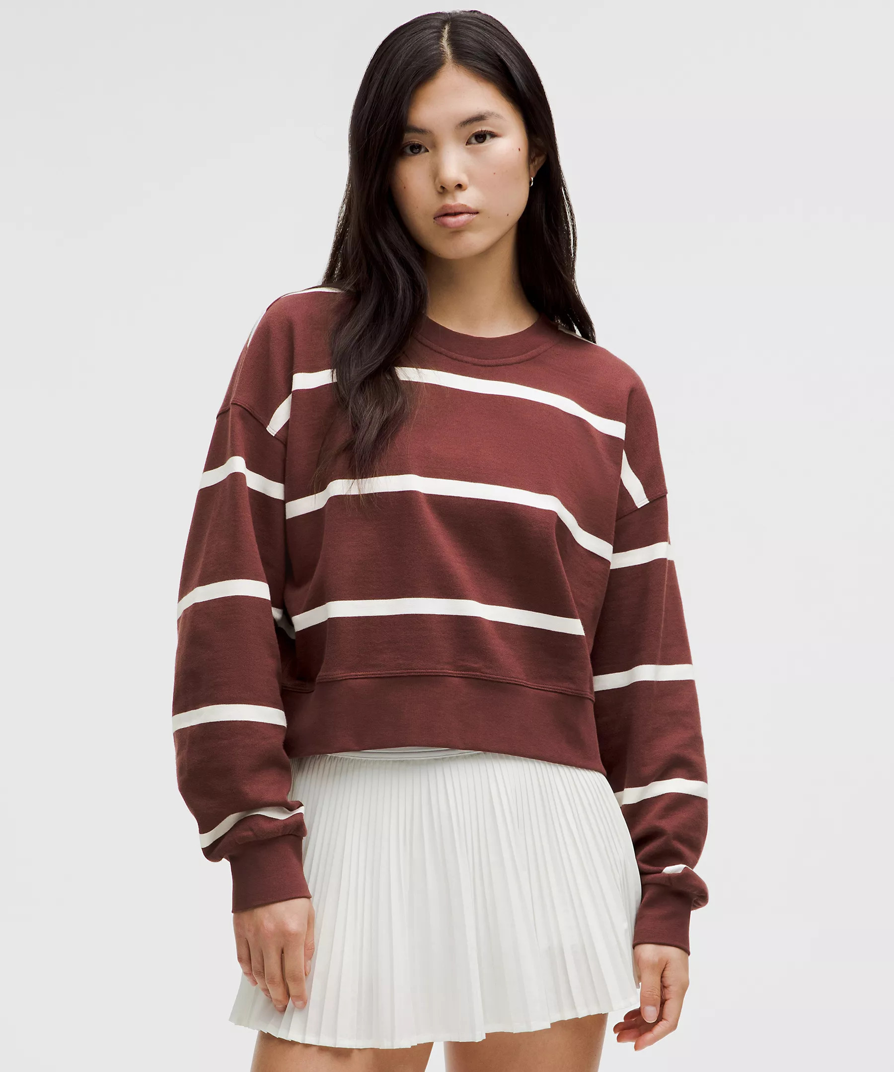 Perfectly Oversized Cropped Crew *Stripe | Women's Hoodies & Sweatshirts | lululemon | Lululemon (US)