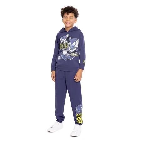 Sonic the Hedgehog Boys Long Sleeve Graphic Hoodie and Joggers Set, 2-Piece, Sizes 4-12 | Walmart (US)