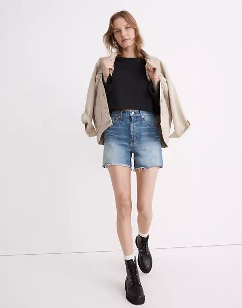 Relaxed Mid-Length Denim Shorts in Cranwood Wash | Madewell