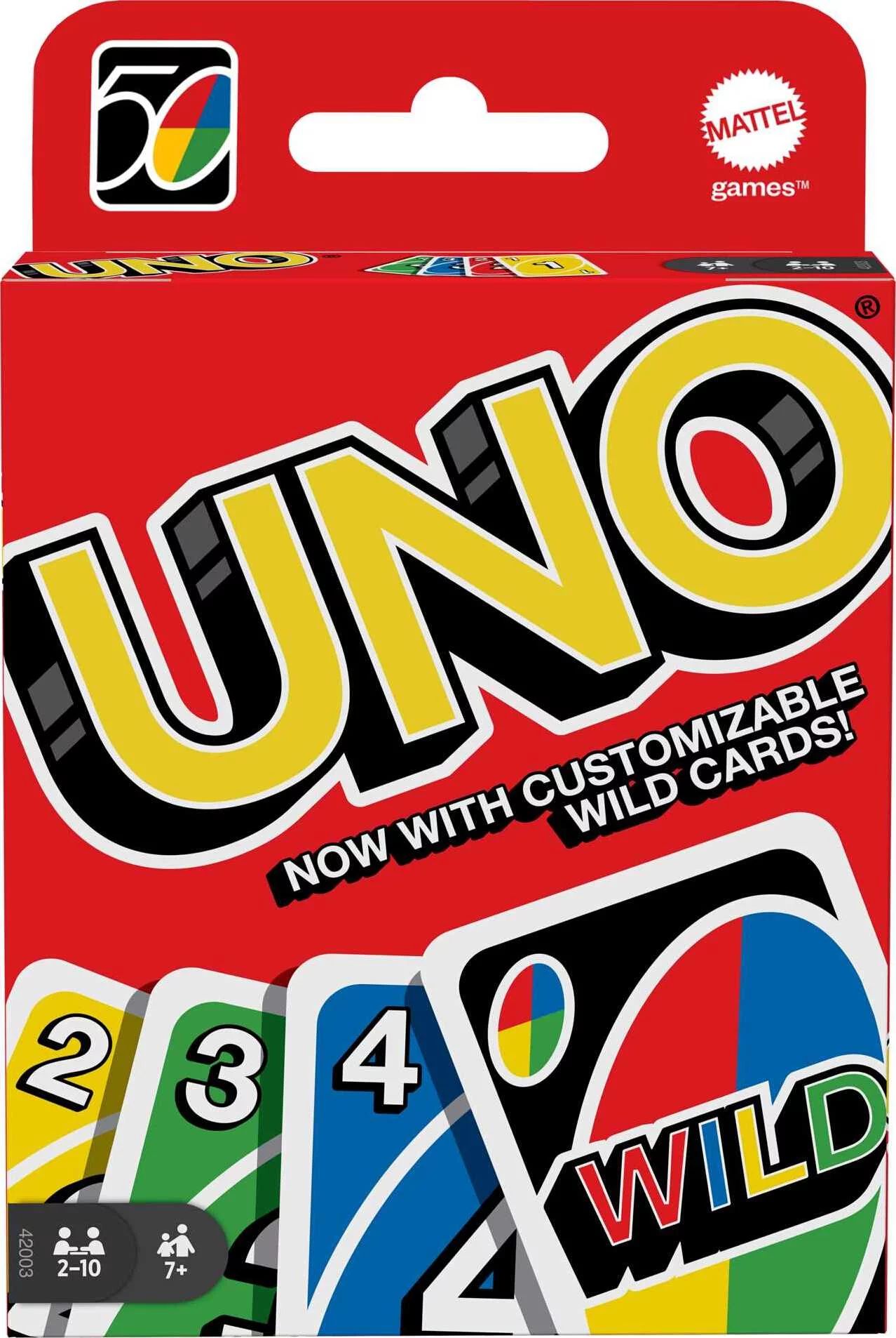 UNO Color & Number Matching Card Game, Customizable Family Fun, 2-10 Players Ages 7+ - Walmart.co... | Walmart (US)