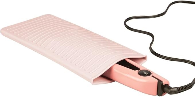 mDesign Silicone Heat-Resistant Hair Care Styling Tool Mat & Travel Pouch - Rest Curling Irons, F... | Amazon (US)