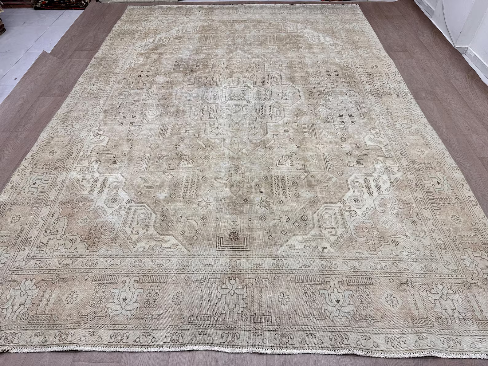 9x13 Cream Saloon Area Rug / Turkish Vİntage Neutral Area Rug for Livingroom / Anatolian Turkish... | Etsy (US)