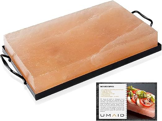 UMAID Natural Himalayan Rock Salt Block Cooking Plate 12 X 8 X 1.5 for Cooking, Grilling, Cutting... | Amazon (US)