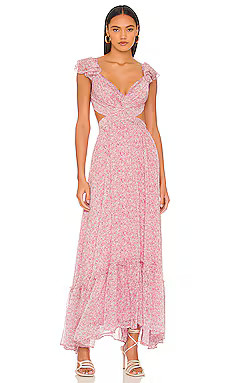 ASTR the Label Primrose Dress in Dark Fuchsia Multi from Revolve.com | Revolve Clothing (Global)