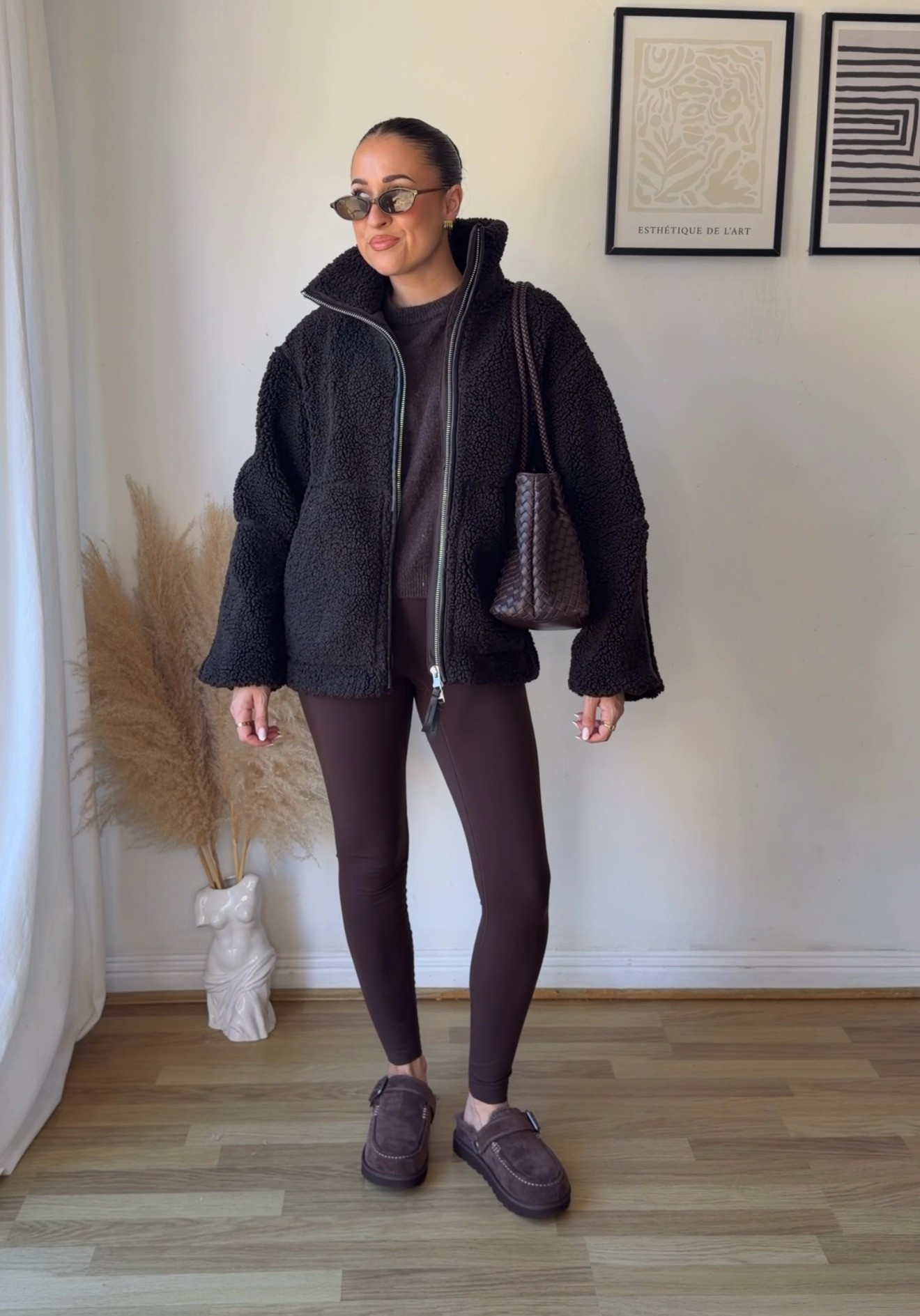 Favourite fleeces for A/W!! 🤎🍂 I'm wearing size XS here but wish I went for a small so it was a bit more oversized and cosy

teddy jacket, brown leggings, uggs 

 #LTKuk #LTKautumn #LTKstyletip