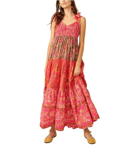 Free People Women's Bluebell Maxi, Magenta Combo | Amazon (US)
