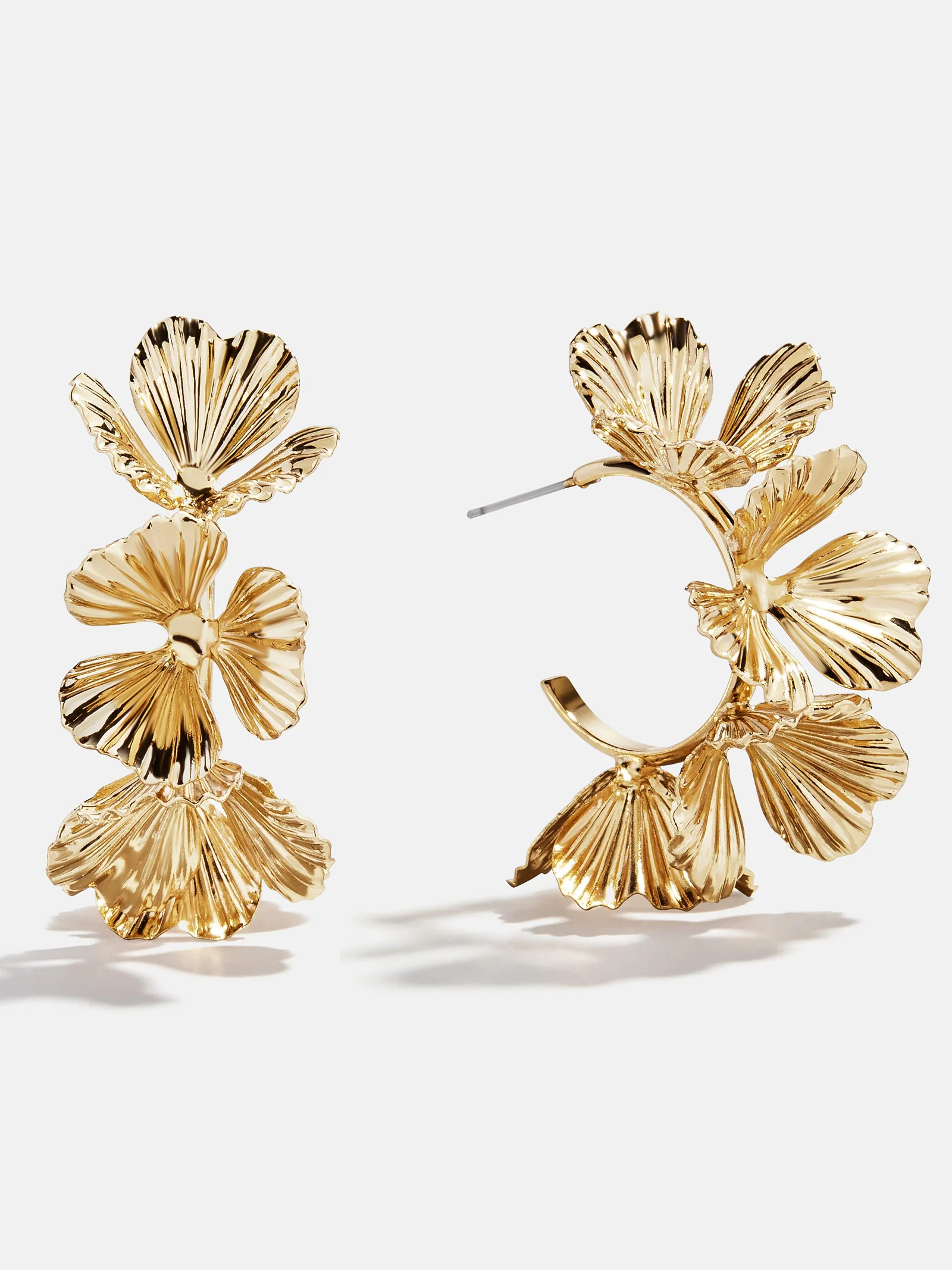Fiorella Gold Floral Earrings - Gold | BaubleBar