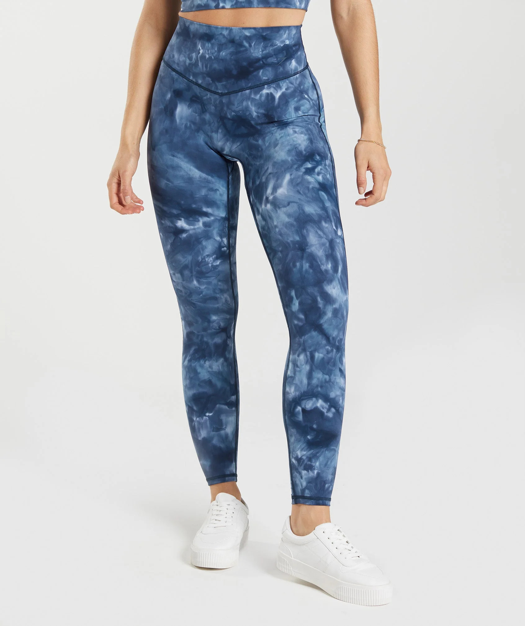 Gymshark Elevate Leggings - Lakeside Blue Spray Dye | Gymshark US