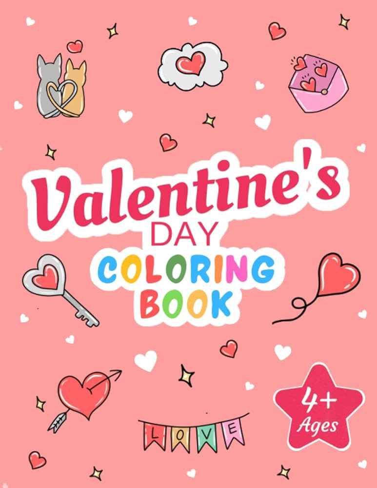 Valentine’s Day Coloring Book: Valentine’s Day Coloring Book For Kids Ages 4-8 | Beautiful De... | Amazon (CA)