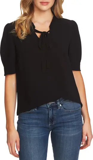 Ruffle Tie Neck Top | Nordstrom