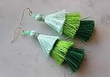 Green Tassel Earrings, Tiered Tassel Earrings, | Amazon (US)