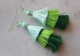 Green Tassel Earrings, Tiered Tassel Earrings, | Amazon (US)