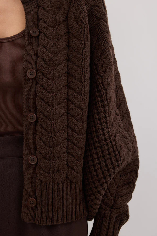 TOM CHOC CABLE KNIT CARDIGAN | DISSH