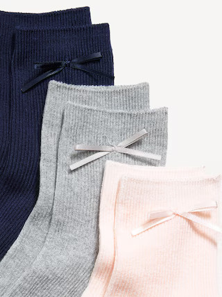 Bow Crew Sock 3-Pack for Women | Old Navy (US)