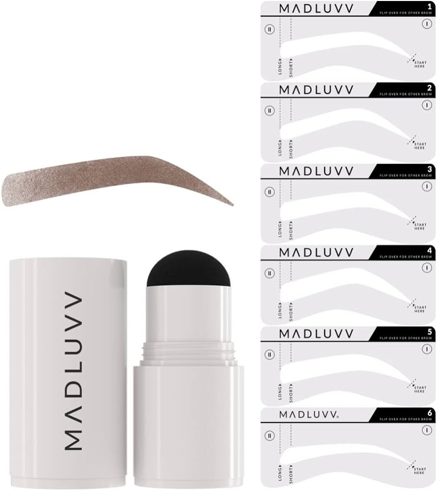 MADLUVV Eyebrow Stencil Kit - Easy-to-Use, Natural Look, 6 Popular Shapes, Used by Professionals ... | Amazon (US)
