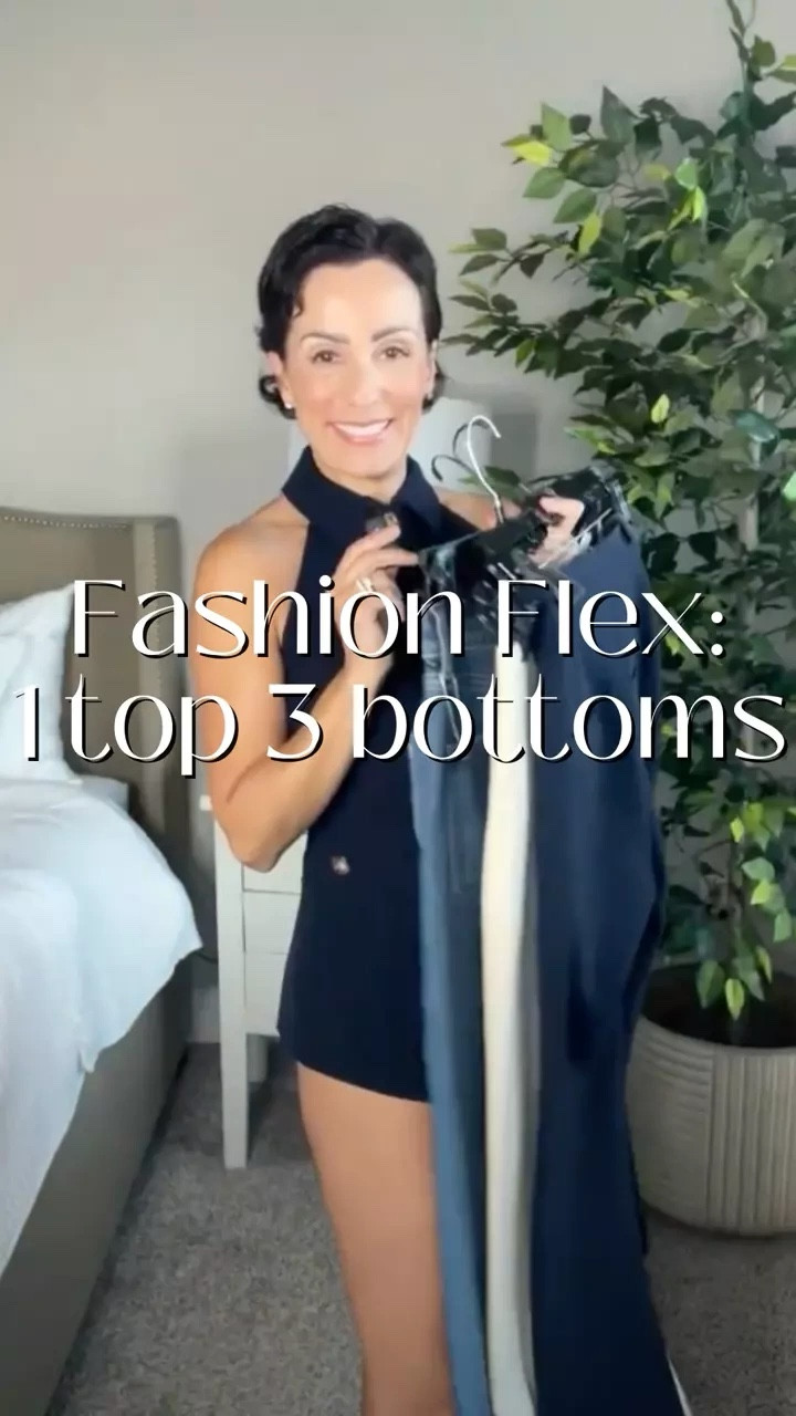 One top, three bottoms, endless possibilities! 🌟👖

Top: Veronica Beard Orlinda Sleeveless Vest – Crafted from smooth suiting fabric with just the right amount of stretch for comfort. Tailored stitching and a halter neck design create a flattering silhouette that contours your shape.

Bottom 1: Veronica Beard Taylor Cuffed Wide-Leg Jean – High-rise, non-stretch Japanese denim with oversized cuffs. Perfectly versatile for both flats and heels.

Bottom 2: Alice + Olivia Dylan High-Rise Cropped Pant – Wide-leg and cropped for a polished yet playful summer look. Comfy meets cool in these stylish trousers.

Bottom 3: Veronica Beard Arte Pants – Classic suiting fabric with a soft touch and natural give. High-rise fit with a seamless hook-and-bar closure and chic vertical pockets.

Which combo would you rock? Let’s mix, match, and make it uniquely YOU!

#LTKVideo #LTKWorkwear #LTKTravel