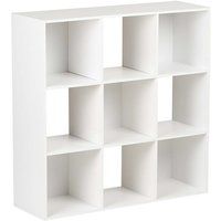 9 Cube Storage Unit / White Bookcase - white | ManoMano UK