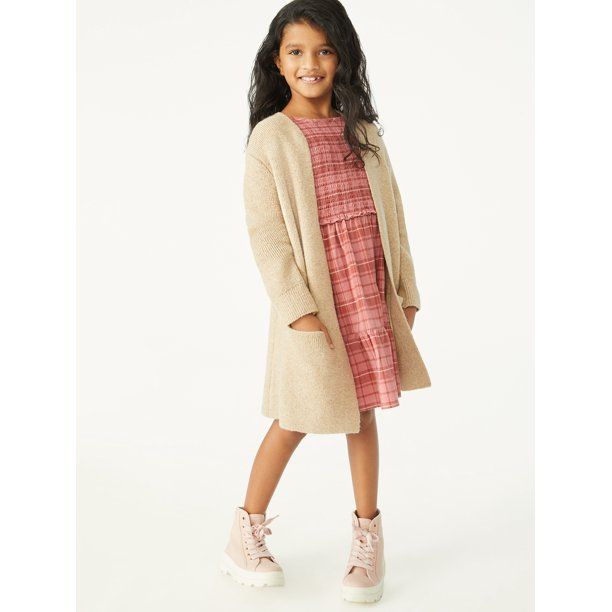 Free Assembly Girls Long Open Cardigan Sweater, Sizes 4-18 | Walmart (US)