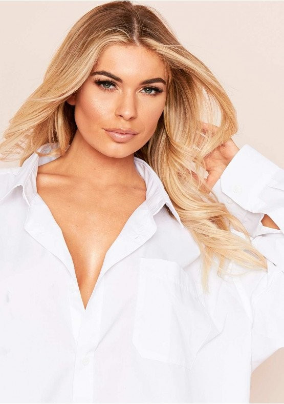 Tara White Oversized Shirt Dress | Missy Empire (UK)