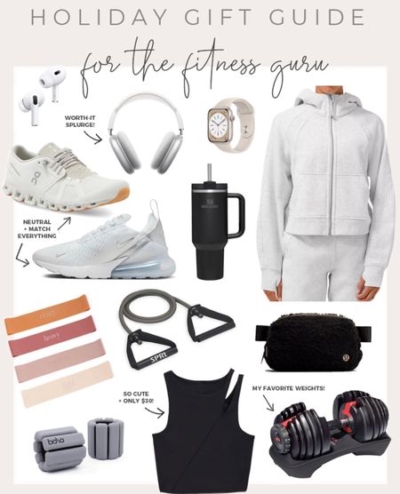 Holiday gift guide: gifts for the fitness guru! The best fitness gift ideas! 

#holidaygifts #fitnessgifts 

#LTKGiftGuide #LTKHoliday #LTKfit