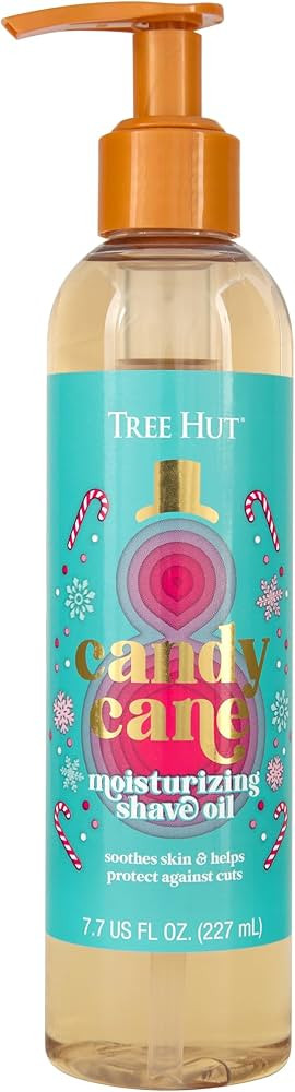 Tree Hut Bare Candy Cane Hydrating & Moisturizing Shave Oil, 7.7 fl oz. | Amazon (US)