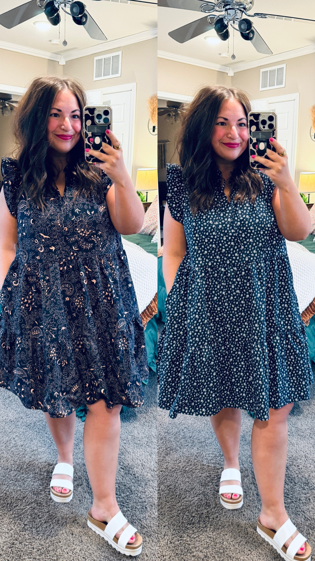 This navy dress in floral or paisley from Walmart is such a good find 💙🌸 Lightweight, flattering, and easy to dress up or keep casual. Perfect for busy days when you still want to feel put together.

sandals: fit true to size // wearing a 5
dresses: fit true to size // wearing a large 

 

#LTKootd #LTKMidsize #LTKWorkwear