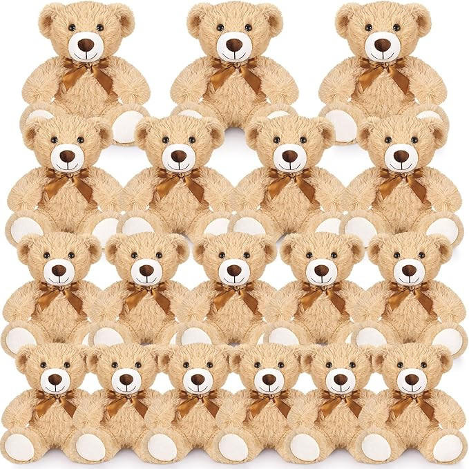 Zhanmai 18 Pcs 14 Inch Bears Stuffed Animal Bulk Valentine's Day Gift Plush Bear Toys for Birthda... | Amazon (US)