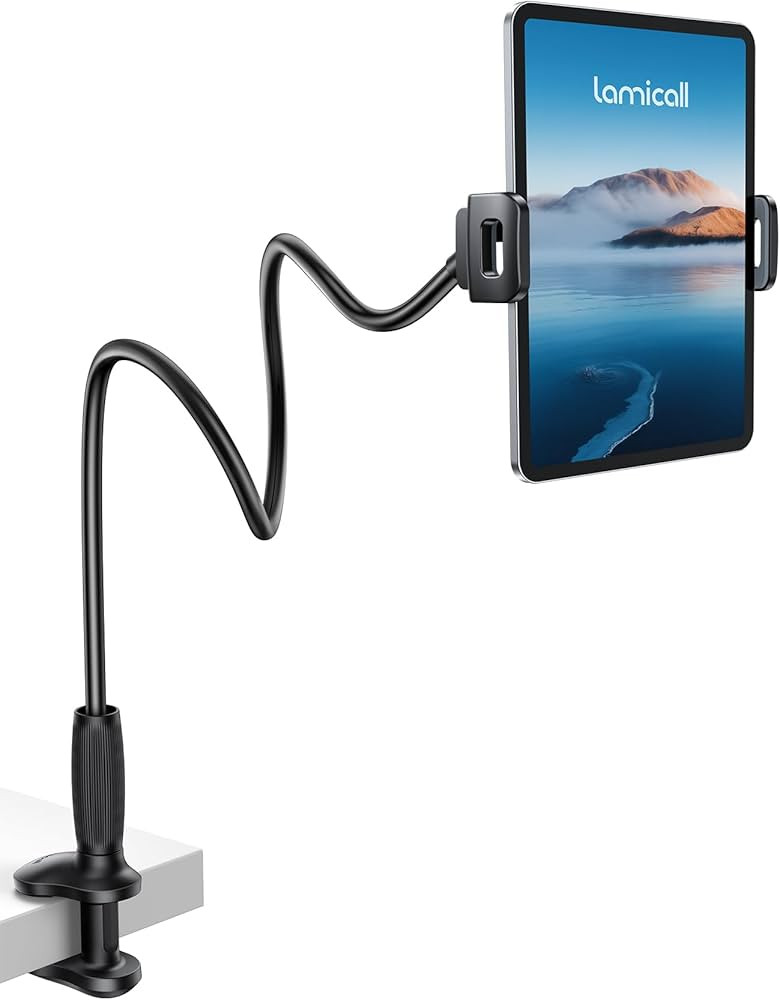 Lamicall Gooseneck Tablet Holder for Bed - [Unique Tapered Flexible Arm][Fully Adjustable] iPad K... | Amazon (US)