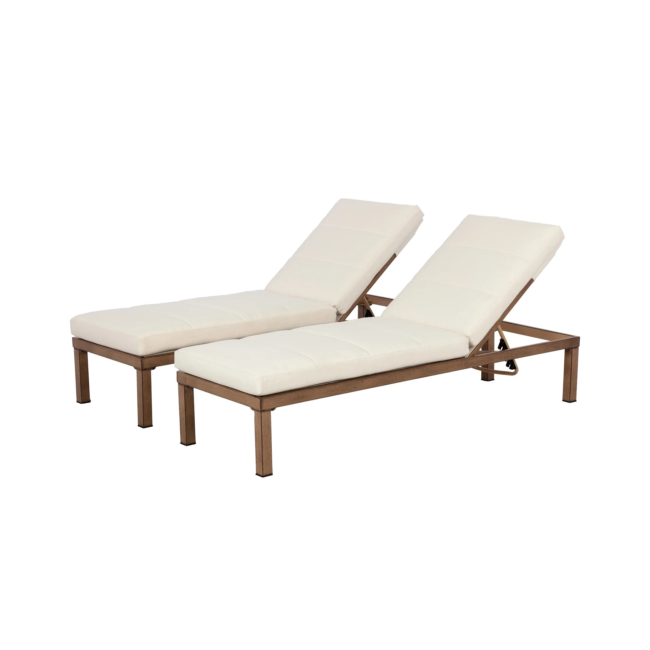 BHG PL Marlow Chaise Lounge Chairs, Adjustable, Creme, 250 lb per Chair | Walmart (CA)