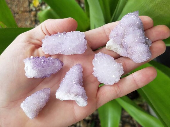 0.75-1.75" Amethyst Spirit Quartz, Cactus Quartz, Light Purple, Point, Twins, Cluster, Specimen, ... | Etsy (US)