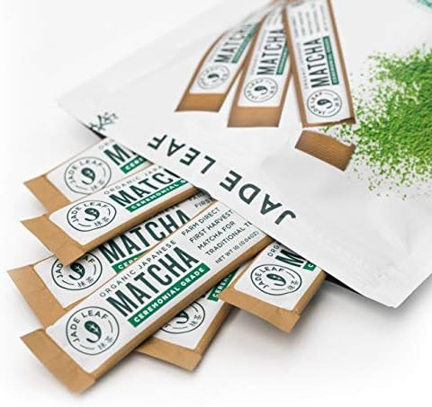 Jade Leaf Matcha Green Tea Powder - Organic Ceremonial Single Serve Stick Packs (30 count) | Amazon (US)