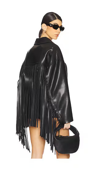 Iza Faux Leather Jacket in Black | Revolve Clothing (Global)