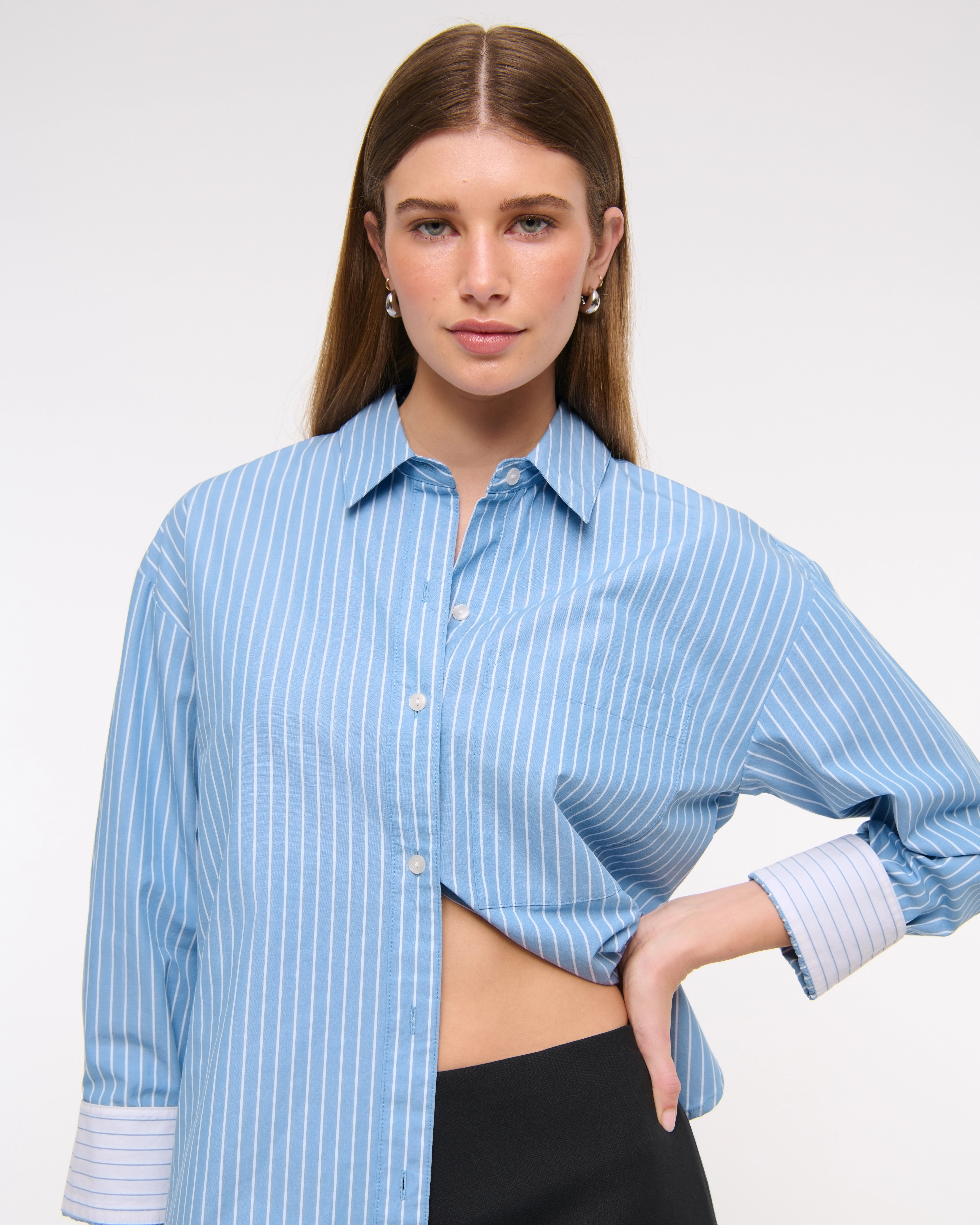 Oversized Poplin Shirt | Abercrombie & Fitch (US)