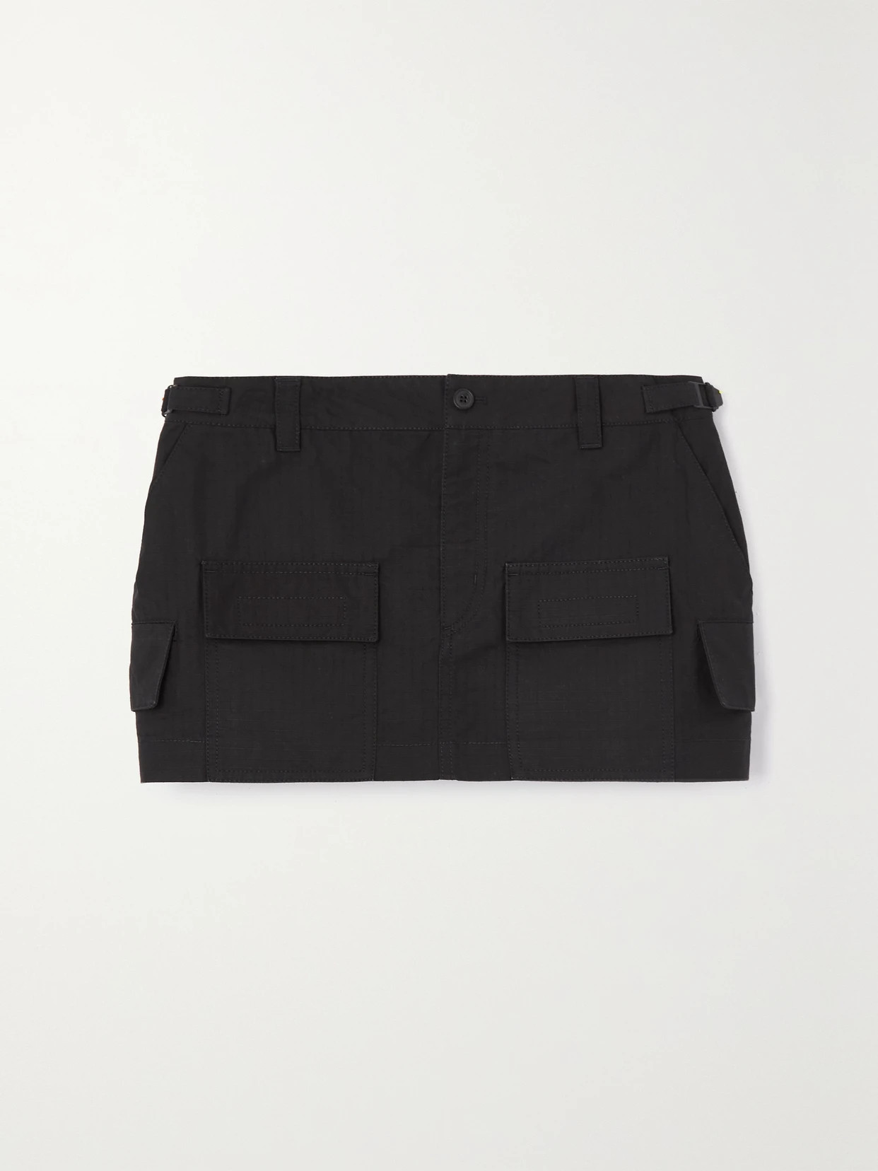 WARDROBE.NYC - Cotton-ripstop Mini Skirt - Black - x small | NET-A-PORTER APAC