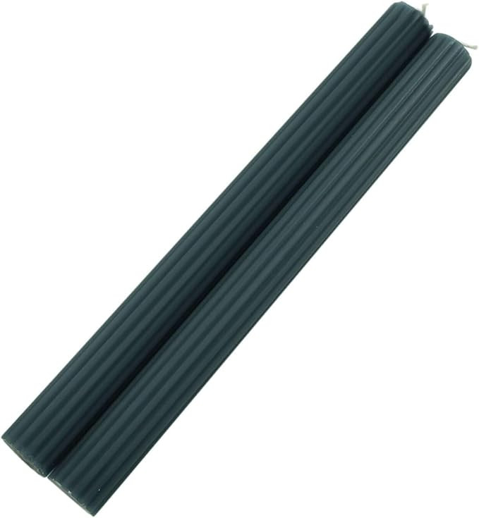 Efavormart 5 Pack | 9" Hunter Emerald Green Premium Unscented Ribbed Wick Taper Candles, Tall Rib... | Amazon (US)