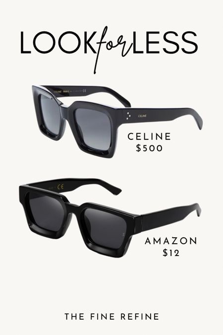 Look for Less - I love Celine’s square sunglasses but these amazon look-alikes are such a steal. #lookforless #amazonfinds

#LTKsalealert #LTKstyletip #LTKfindsunder50