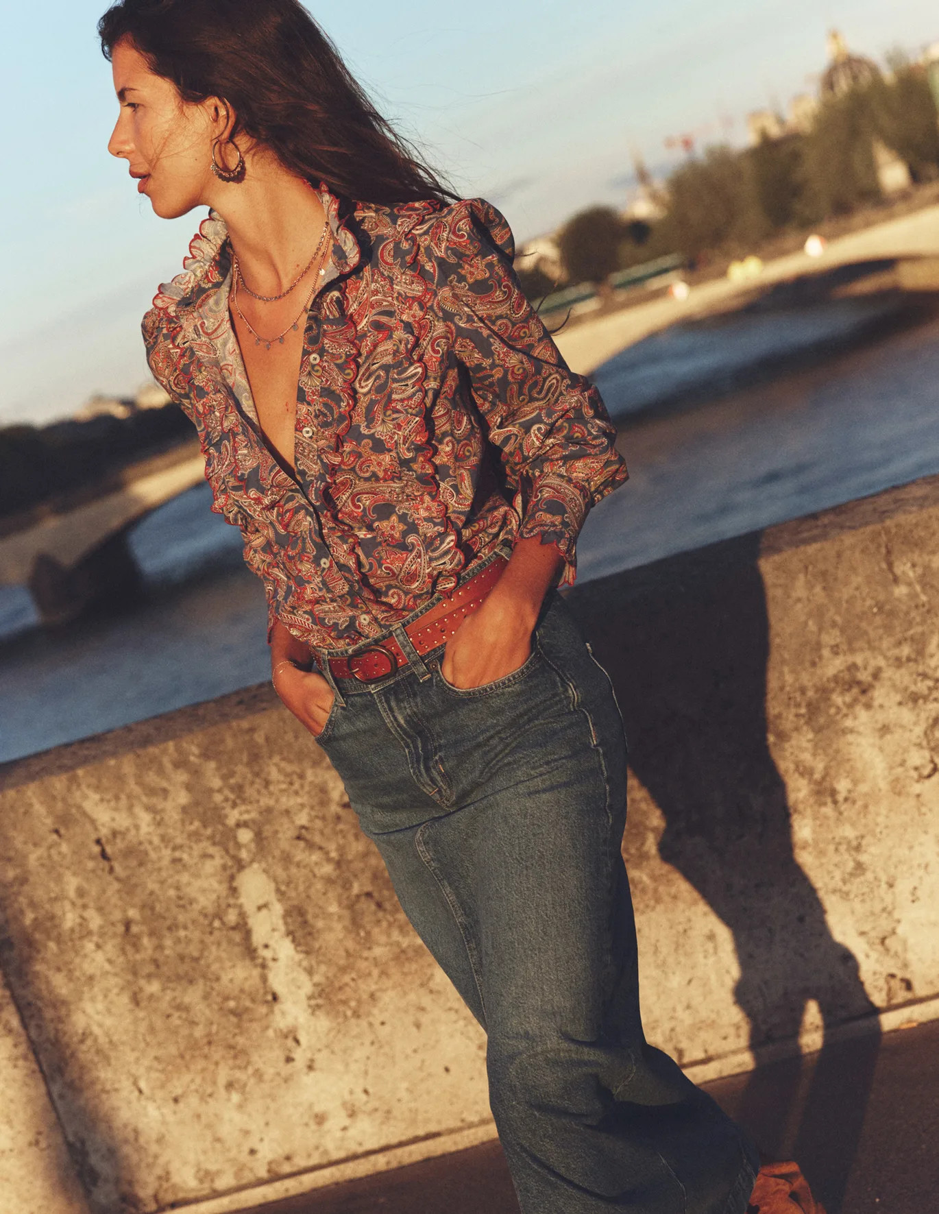 Ruffled Cotton Blouse | Boden (US)