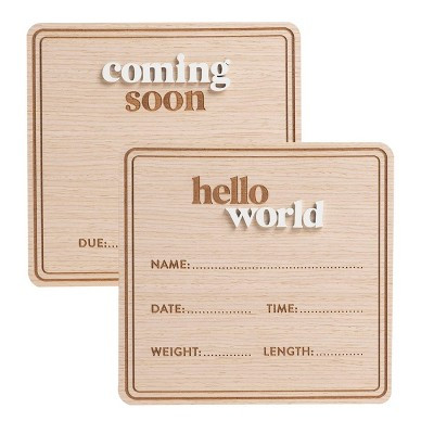 Pearhead Wooden Baby Announcement Photo Sharing Prop | Target
