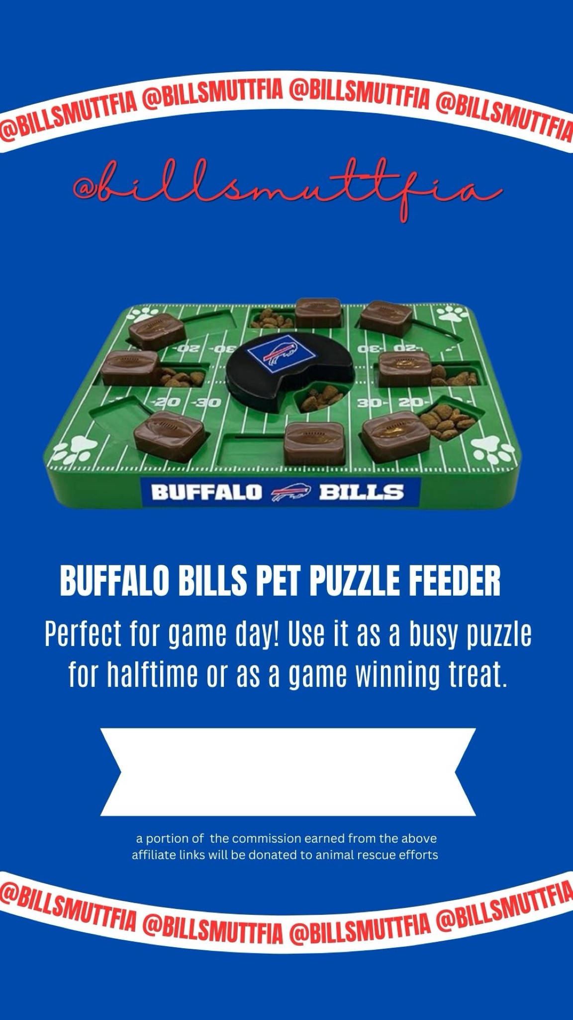 Buffalo Bills Pet Puzzle Feeder, perfect for game day! Let your Bills Muttfia dog join in the halftime treats and stay busy with this puzzle feeder. Go Bills! 

#LTKFamily #LTKHome #LTKSeasonal