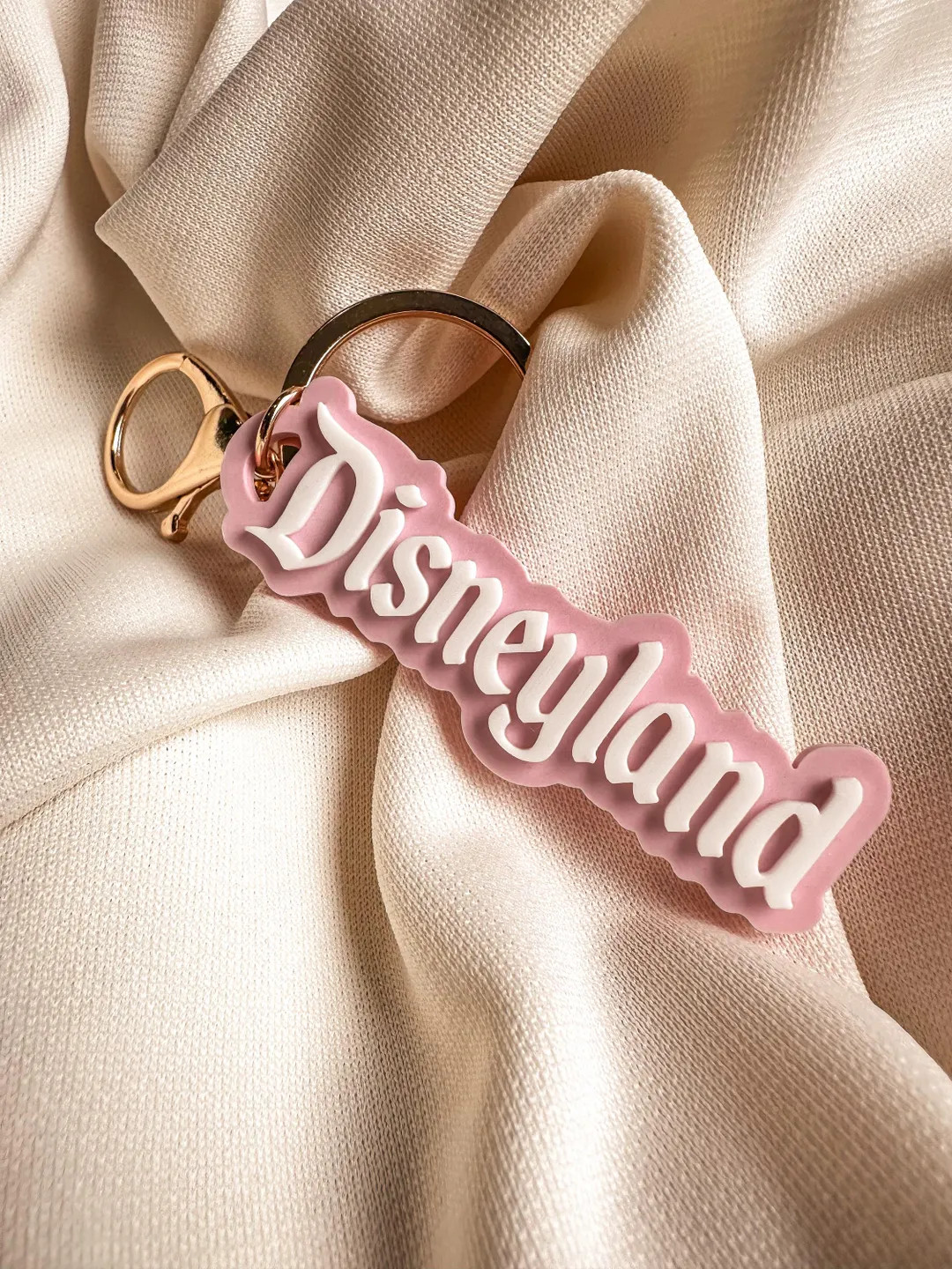 Disneyland 3d-printed Keychain – Light Pink - Bag Charm - Disney - Etsy | Etsy (US)