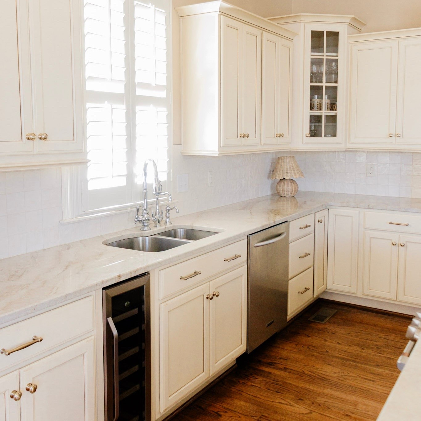 The prettiest gold & polished chrome mix of kitchen hardware has been installed & we are head over heels in love with her!

#LTKHome